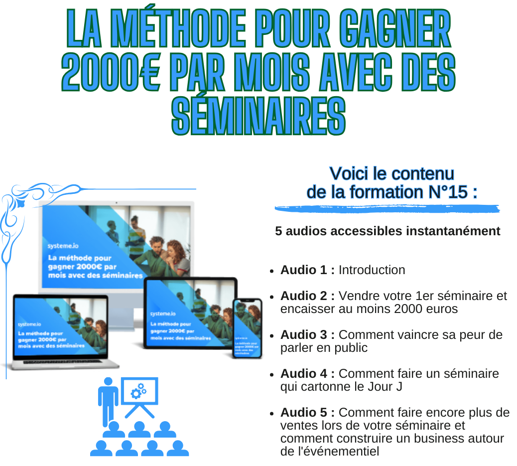 26 formations avec les droits de label privé